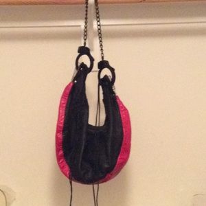 Punk Leather Bag with Handcuffs and Chain